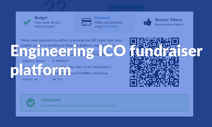 Engineering ICO fundraiser platform