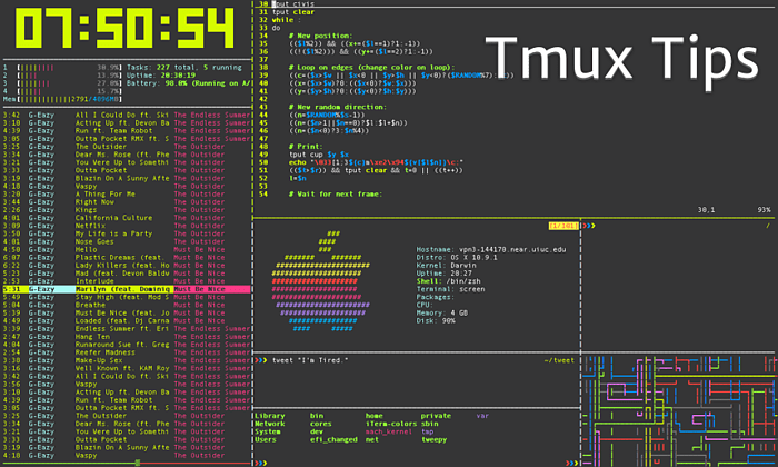 tmux launchbar