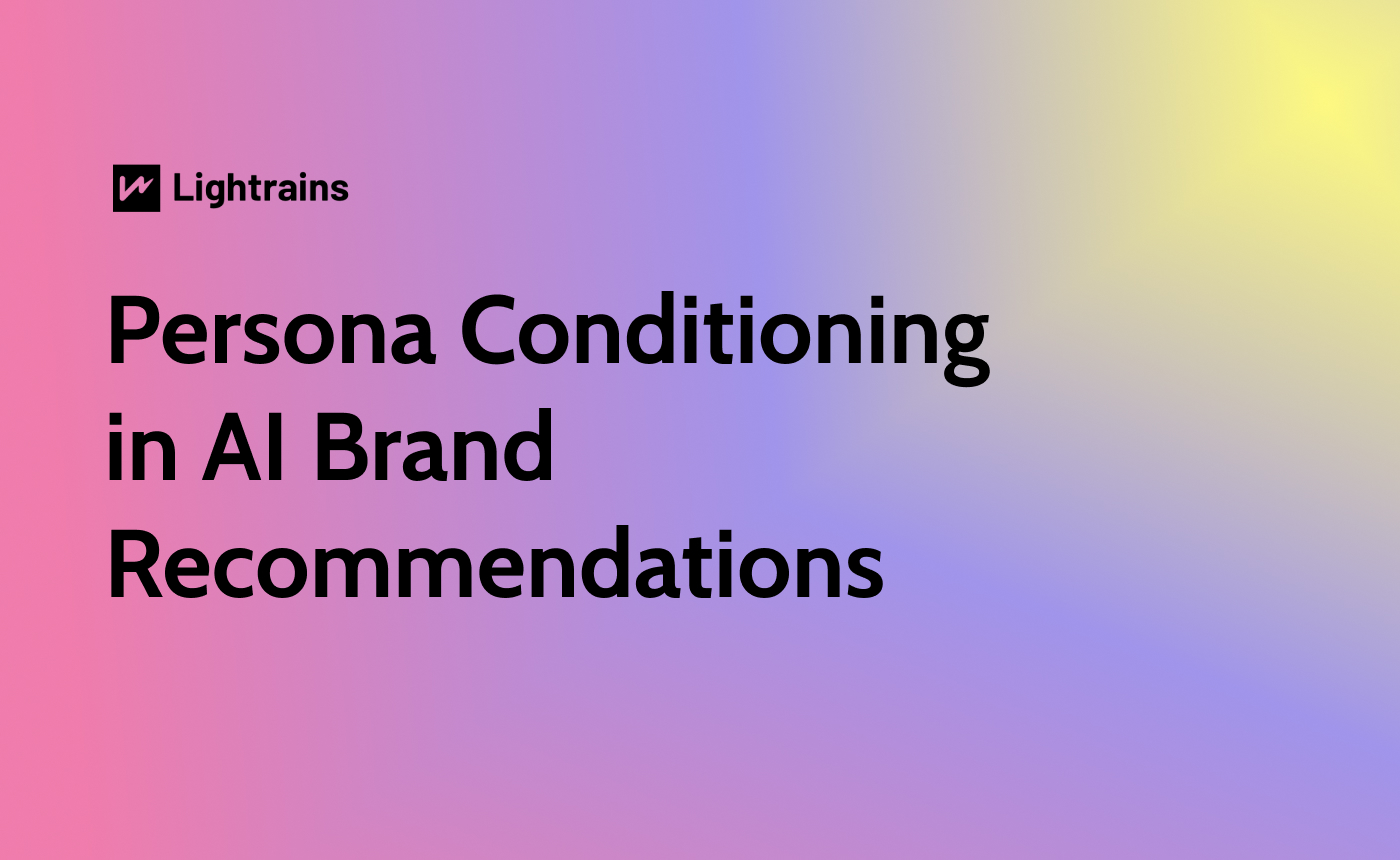 Persona Conditioning in AI Brand Recommendations: A 2026 GEO Audit - Research, Artificial Intelligence