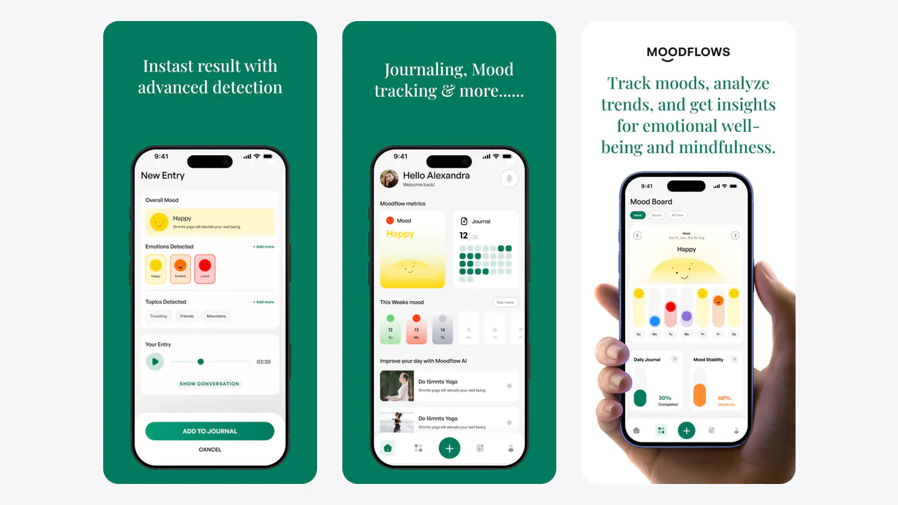Moodflows - AI voice journal and mood tracker