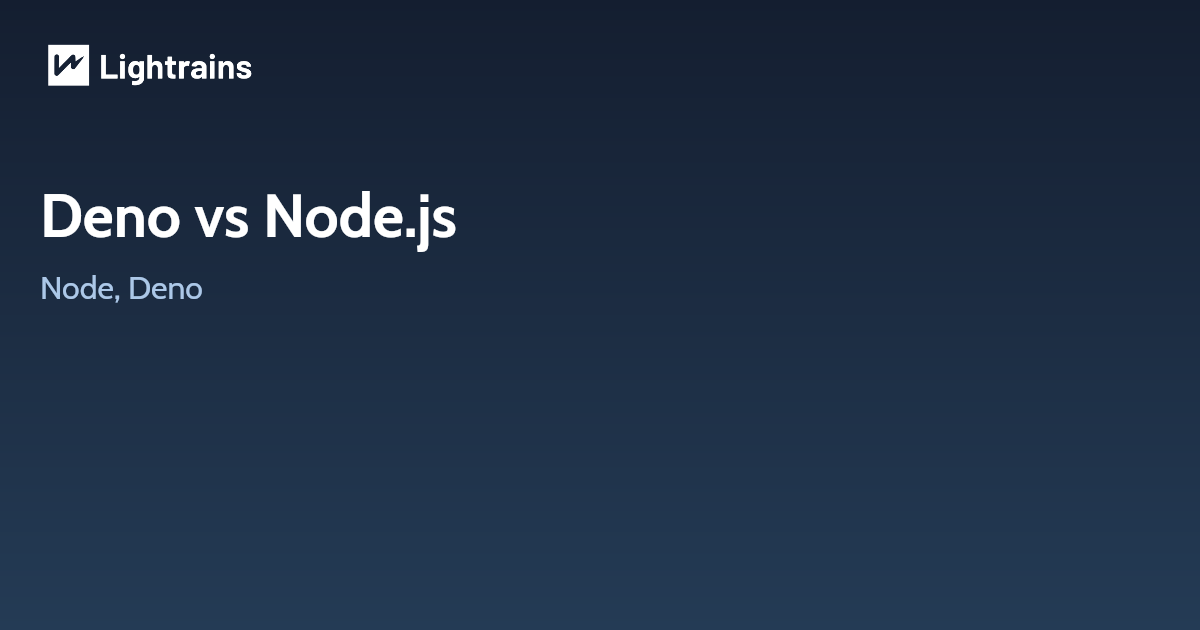 Deno vs Node.js