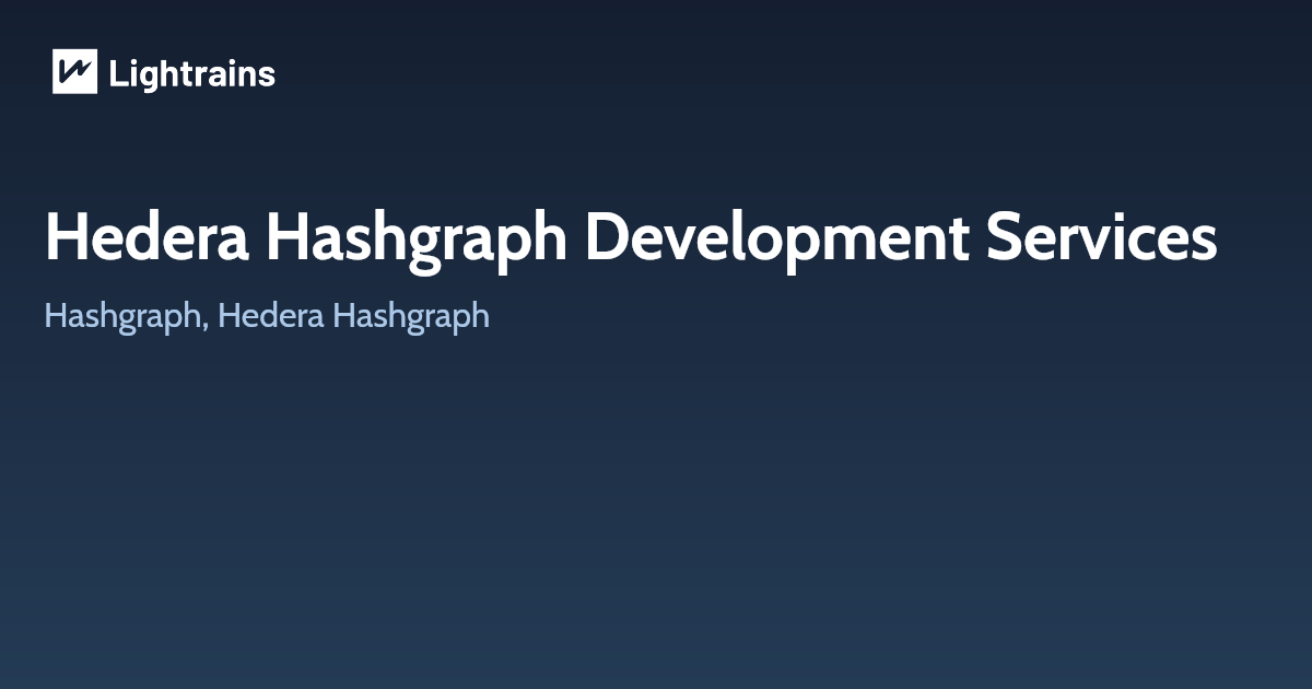 Hedera Hashgraph Development Services