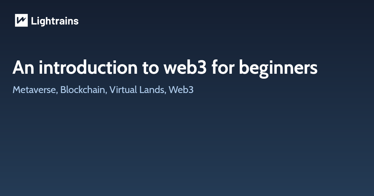 An introduction to web3 for beginners