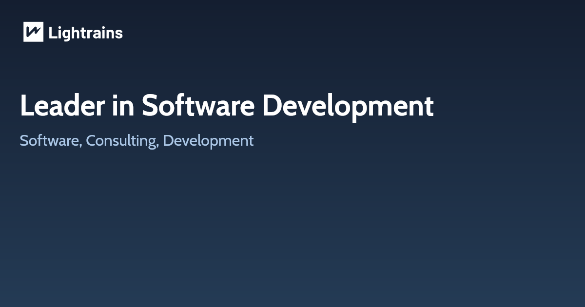 Leader in Software Development