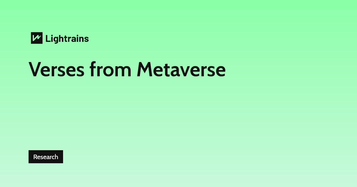 Verses from Metaverse - Research, Metaverse
